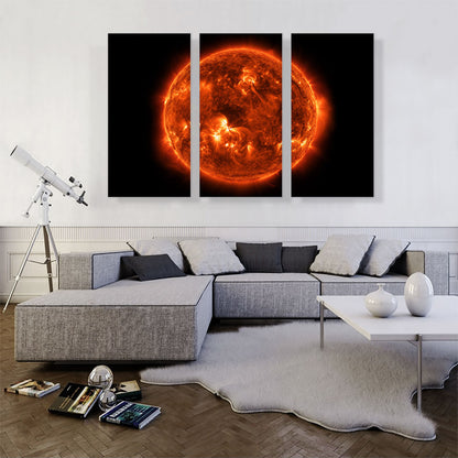 Red Burning Sun Star