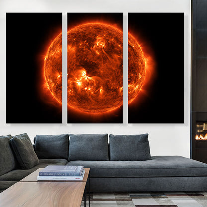 Red Burning Sun Star