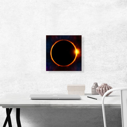 Solar Eclipse Moon Blocking Out Sun Square