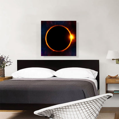 Solar Eclipse Moon Blocking Out Sun Square