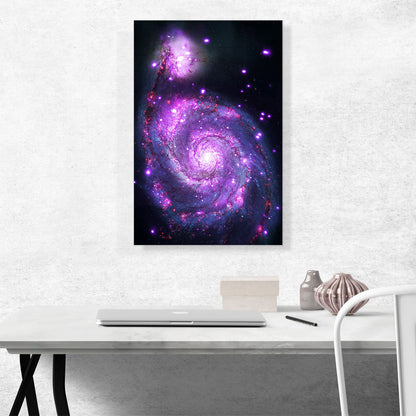 Spiral Whirlpool Galaxy Hubble Telescope NASA Photograph