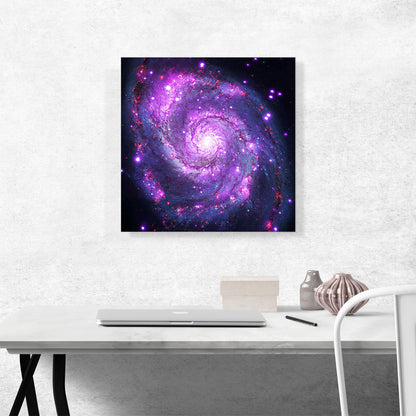 Spiral Whirlpool Galaxy Square Hubble Telescope NASA Photograph