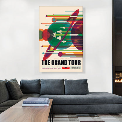 The Grand Tour Once In A Lifetime Getaway on the Voyager NASA Poster