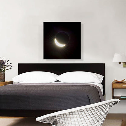 Total Solar Eclipse Moon Blocking Out Sun