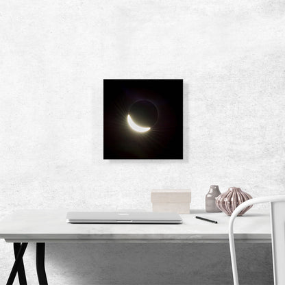 Total Solar Eclipse Moon Blocking Out Sun