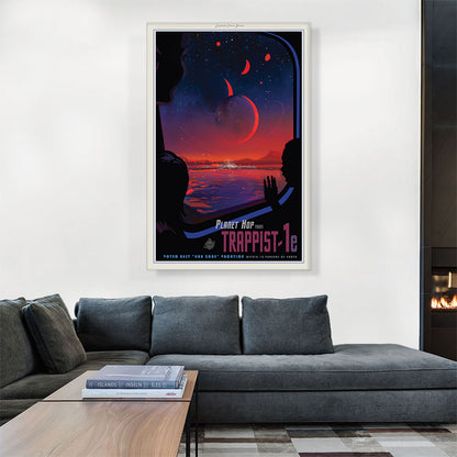 TRAPPIST-1e Planet Hopping Excursion to the Best Hab Zone NASA Poster