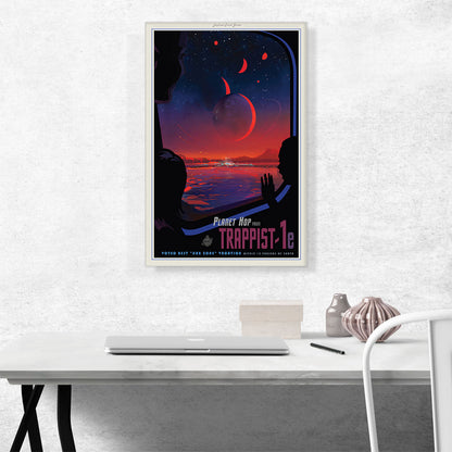 TRAPPIST-1e Planet Hopping Excursion to the Best Hab Zone NASA Poster