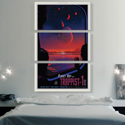 TRAPPIST-1e Planet Hopping Excursion to the Best Hab Zone NASA Poster