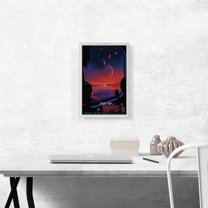 TRAPPIST-1e Planet Hopping Excursion to the Best Hab Zone NASA Poster