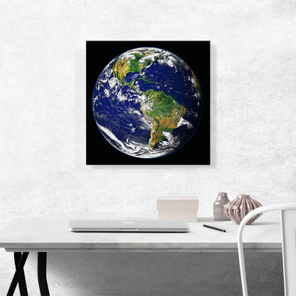 View from Space Earth North America South America Planet Earth