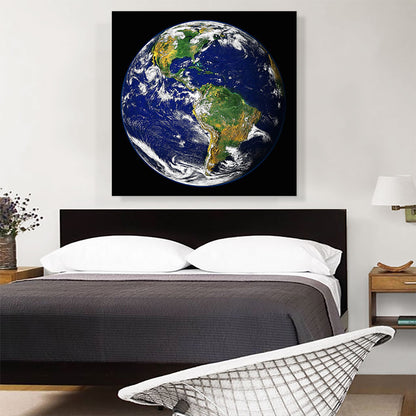 View from Space Earth North America South America Planet Earth