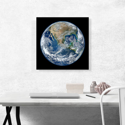 View from Space Earth North America USA Planet Earth