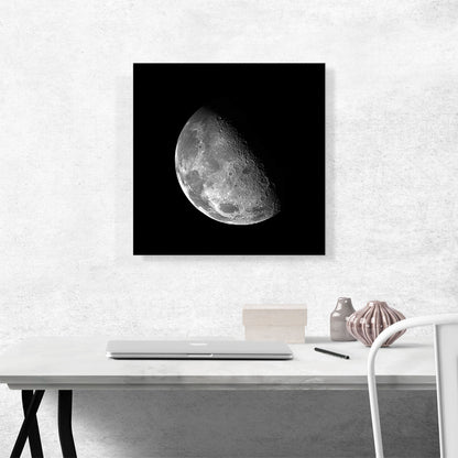 Waning Gibbous Moon With Craters