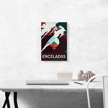 Enceladus Tiny Saturn Moon 100 Breathtaking Geysers NASA Poster