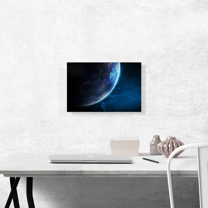 Ethereal Blue Planet Earth and Space
