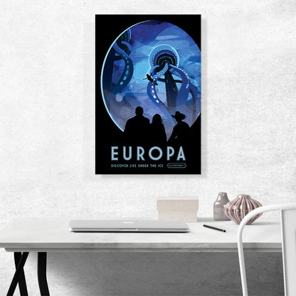 Europa Discover Life Under the Ice NASA Poster
