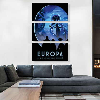 Europa Discover Life Under the Ice NASA Poster