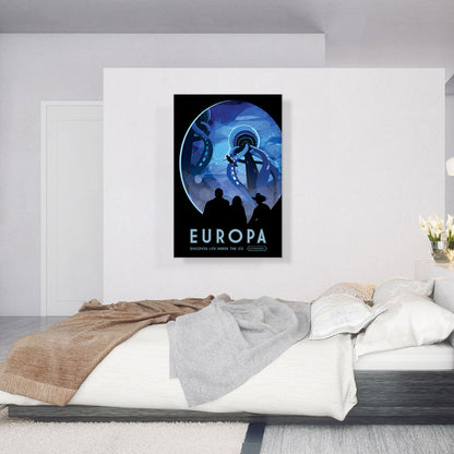 Europa Discover Life Under the Ice NASA Poster