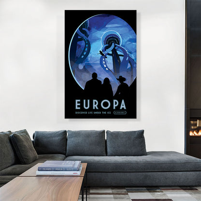 Europa Discover Life Under the Ice NASA Poster