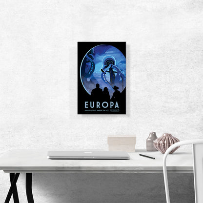 Europa Discover Life Under the Ice NASA Poster