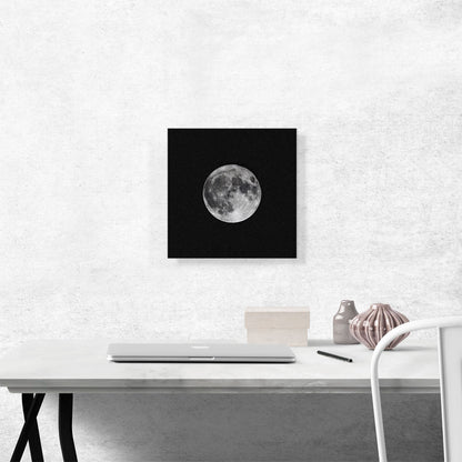 Full Moon With Speckled Stars Space