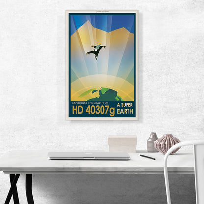 HD40307G Super Earth Experience the Gravity NASA Poster