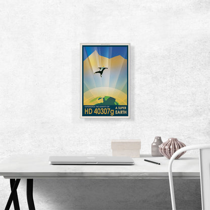 HD40307G Super Earth Experience the Gravity NASA Poster