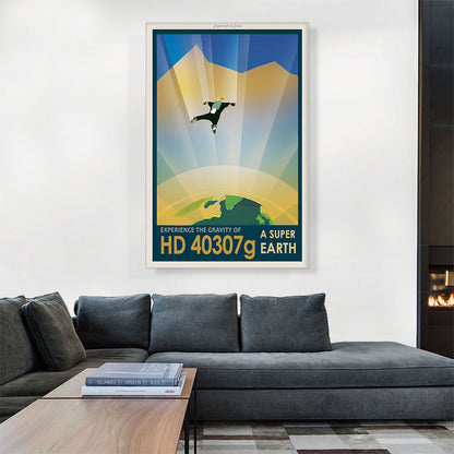 HD40307G Super Earth Experience the Gravity NASA Poster