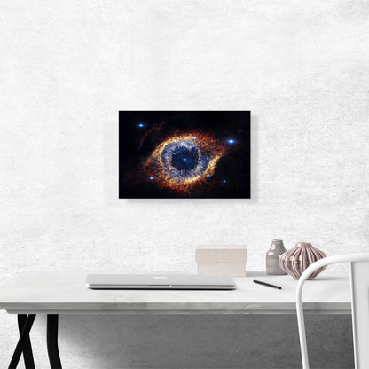 Helix Nebula Orange and Blue Hubble Telescope Ring NASA