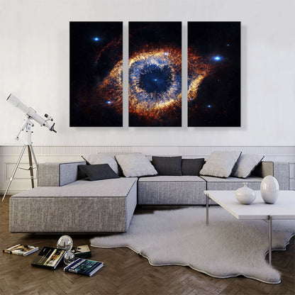 Helix Nebula Orange and Blue Hubble Telescope Ring NASA