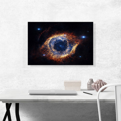 Helix Nebula Orange and Blue Hubble Telescope Ring NASA
