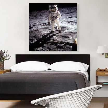American NASA Astronaut John Young Moonwalks