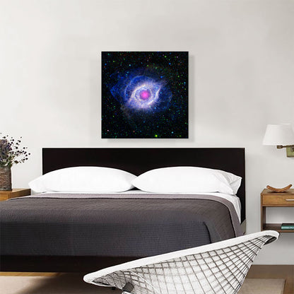 Helix Nebula Unraveling at the Seams Hubble Telescope Ring