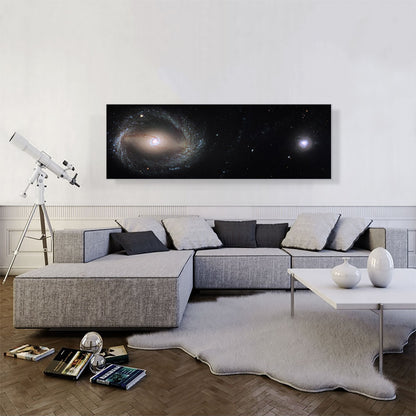 Hubble Telescope Barred Spiral Galaxy NGC 1512 and NGC 1510
