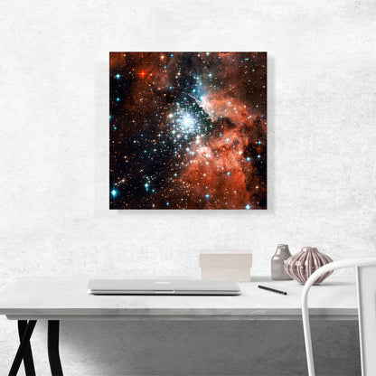 Hubble Telescope Extreme Star Cluster Bursts into Life NGC 3603