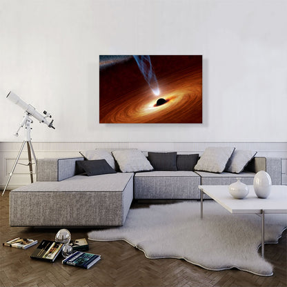 Black Holes Monsters in Space with Major Flare Jet