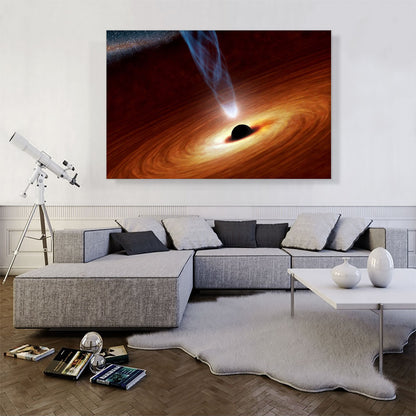 Black Holes Monsters in Space with Major Flare Jet