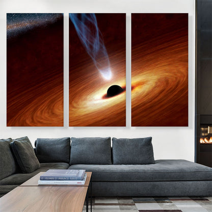 Black Holes Monsters in Space with Major Flare Jet
