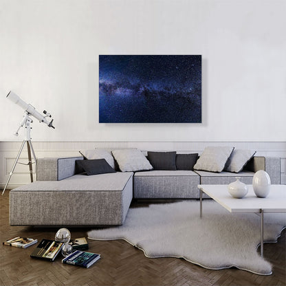 Blue Stars and Nebula in Space Hubble Telescope