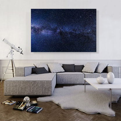 Blue Stars and Nebula in Space Hubble Telescope