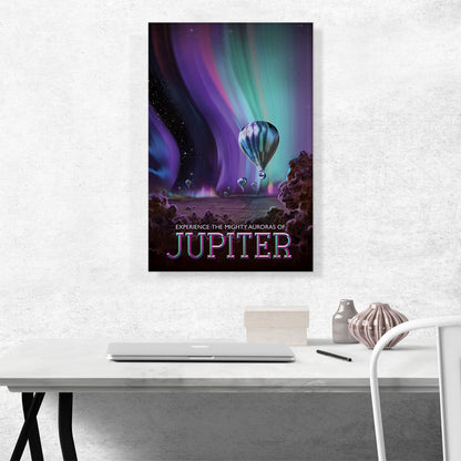 Jupiter Jovian Cloudscape Mighty Auroras NASA Poster