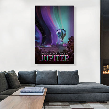 Jupiter Jovian Cloudscape Mighty Auroras NASA Poster