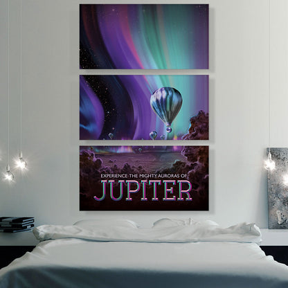 Jupiter Jovian Cloudscape Mighty Auroras NASA Poster