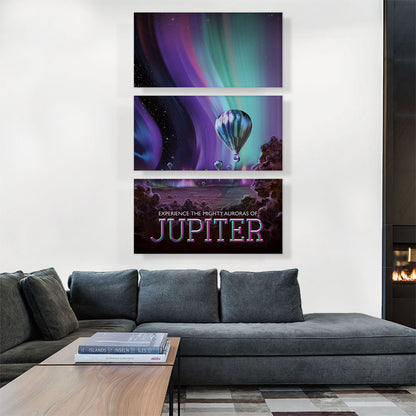 Jupiter Jovian Cloudscape Mighty Auroras NASA Poster