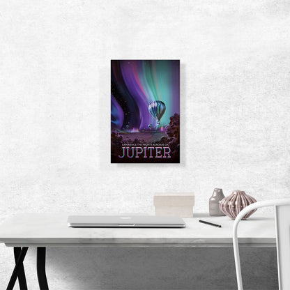 Jupiter Jovian Cloudscape Mighty Auroras NASA Poster