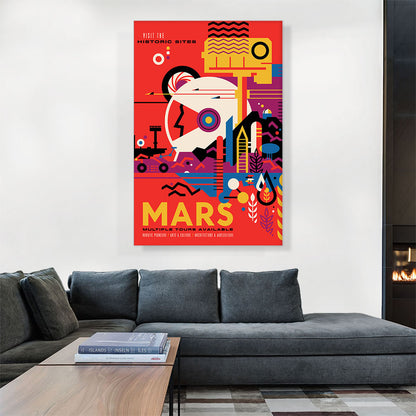 Mars Imagine a Future Where Early Explorations Become Historic Sites NASA Poster