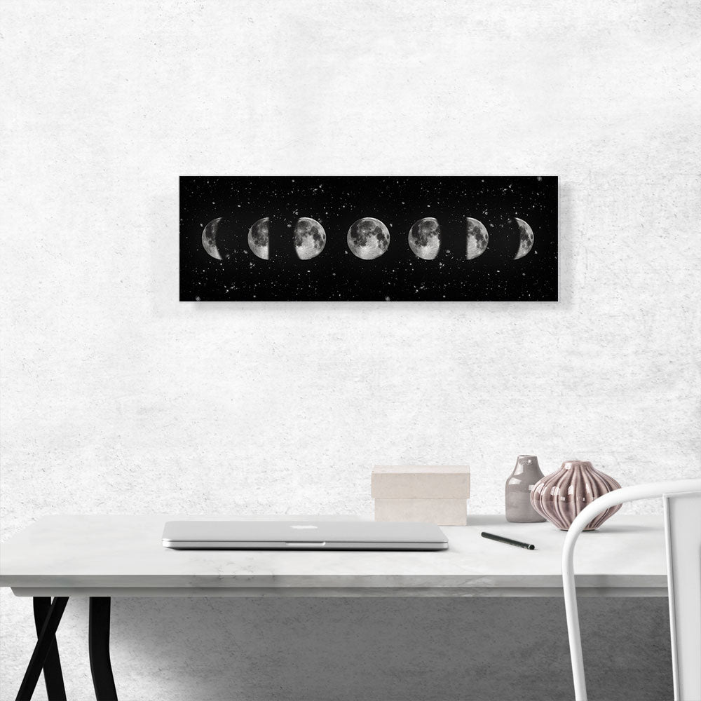 Moon Phases with NASA Deep Field Background