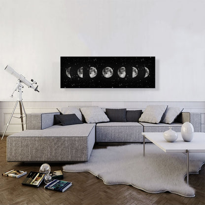 Moon Phases with NASA Deep Field Background