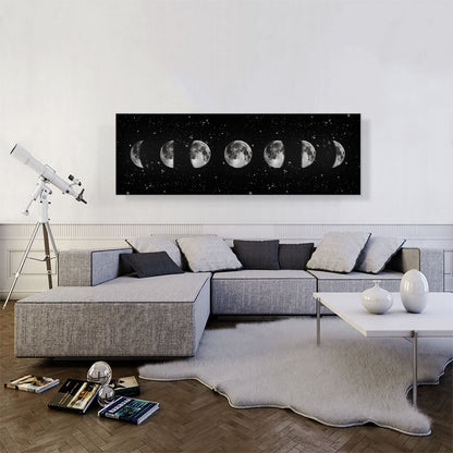 Moon Phases with NASA Deep Field Background