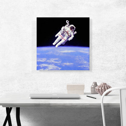 NASA Astronaut Orbiting in Earth's Atmosphere
